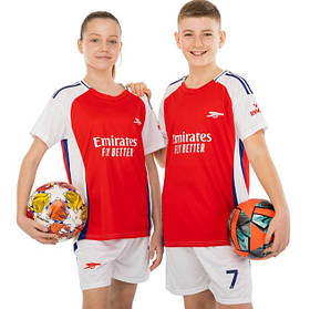 Форма футбольна дитяча з символікою футбольного клубу ARSENAL домашня 2025 CO-4608, Червоний, Розмір (EU) —