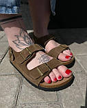 Жіночі сандалі шкіряні з корковою підошвою, фото 2