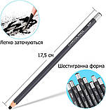 Набір вугільних олівців WORISON (12 штук різної твердості), фото 6