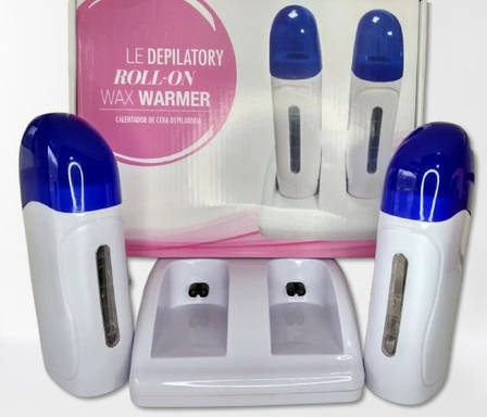 Воскоплав двокасетний YRE Double Deplatory Roll-On Wax Warmer з підставкою для депіляції волосся 40Вт 200мл, фото 1