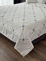 Покривало "Бароко №2", 100% cotton, молочний колір (Розміри і кольори в асортименті)