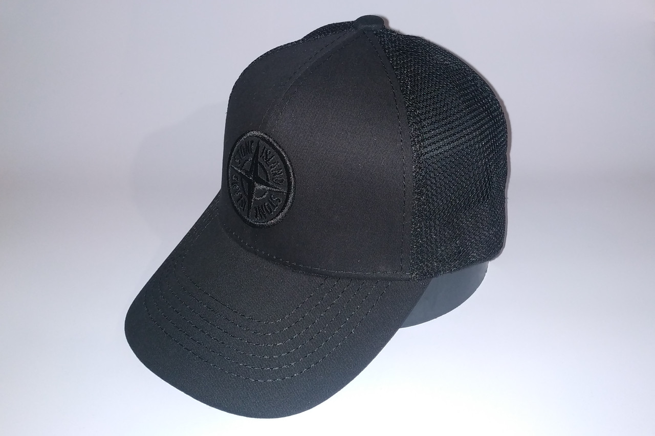 Бейсболка чоловіча Stone Island 25-305 чорна