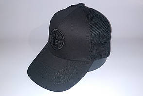 Бейсболка чоловіча Stone Island 25-305 чорна, фото 1
