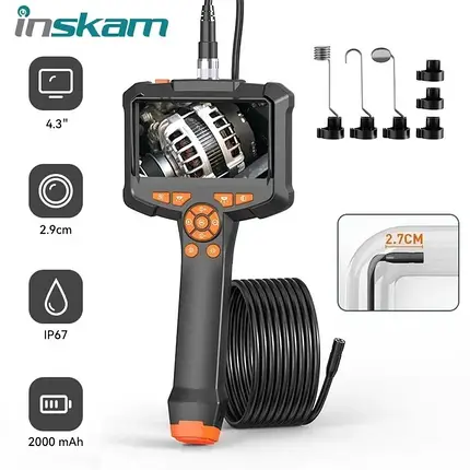 Професійний ендоскоп, бороскоп Inskam G30 8mm 2MP Full HD камера, 5м кабель, фото 1