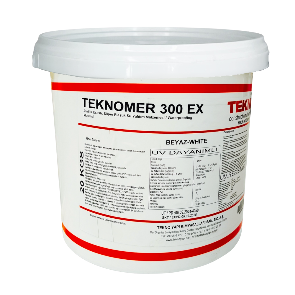 Гідроізоляція для басейнів, балконів і терас Teknomer 300 EX 20 кг, фото 1
