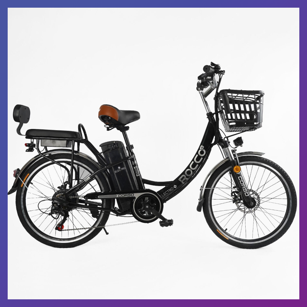Електровелосипед двоколісний для дорослих Corso ROCCO 24" RC-20515 500W 48V/20Ah, фото 1