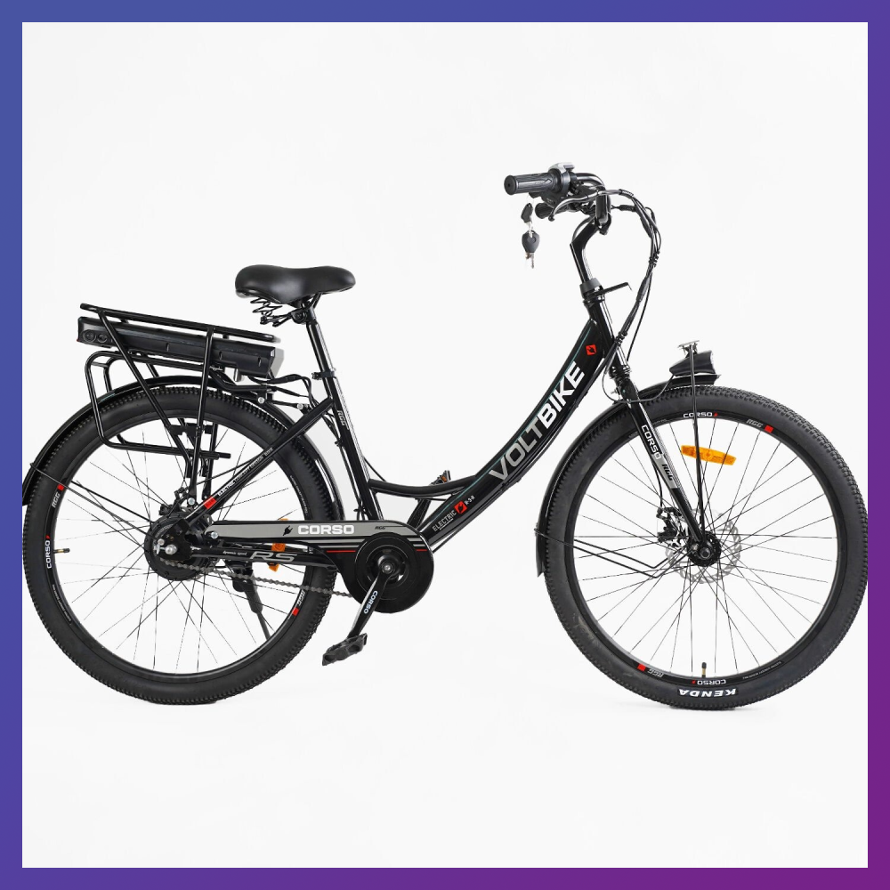 Електровелосипед двоколісний для дорослих Corso Volt Bike 26" TB-50082 350 W 36V/10Ah, фото 1