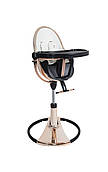 Стільчик для годування Bloom FRESCO Rose gold золотистий з чорним (Вкладиш coconut white білий)