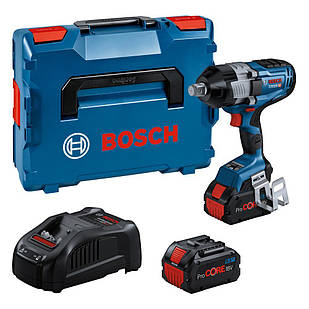 Гайковерт акумуляторний ударний GDS 18V-1600 HC Bosch + Bluetooth (2х8.0Ah АКБ та ЗУ) (06019M1002)