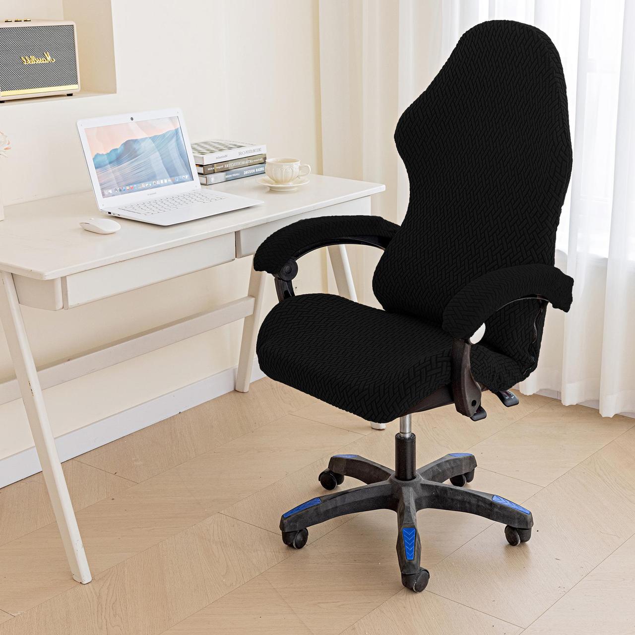 Чохол для ігрового комп'ютерного офісного крісла | Чохол на ігрове комп'ютерне офісне крісло | комплект 4 елементи Cheh-dia-6