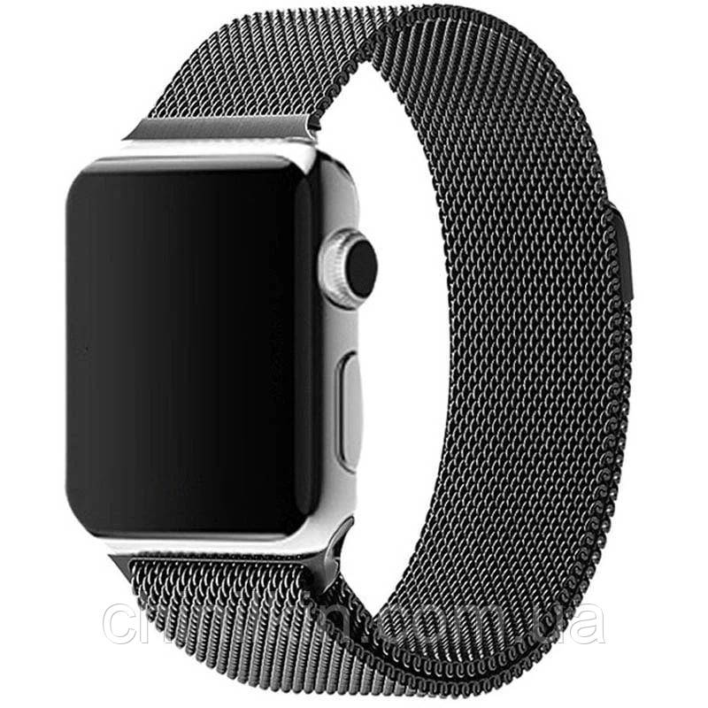 Ремінець Milanese Loop Design для Apple Watch 38/40/41/42mm(ser.10)- темно-сірий, фото 1
