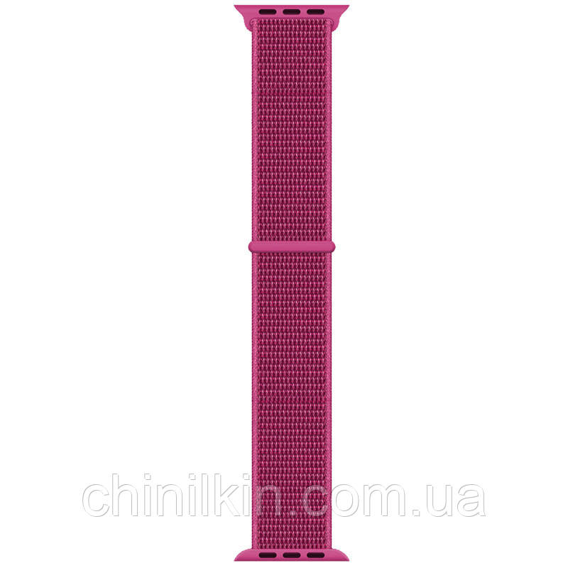 Ремінець Nylon для Apple Watch 38/40/41/42mm(ser.10)- малиновий, фото 1