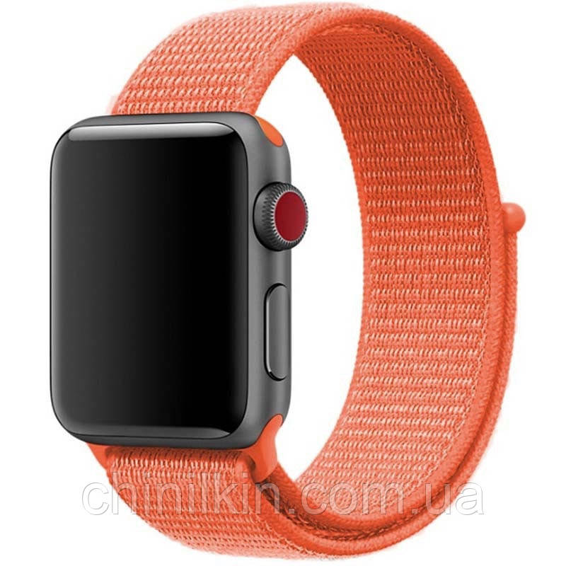Ремінець Nylon для Apple Watch 38/40/41/42mm(ser.10)- помаранчевий, фото 1