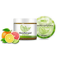 Цитрусовий скраб для тіла з магнієм Бішофіт Полтавський 500г — очищення, заряд енергії та дбайливий догляд