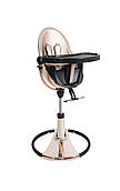 Стільчик для годування Bloom FRESCO Rose gold золотистий з чорним (Вкладиш rose gold рожево золотистий)