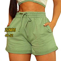 Жіночі молодіжні шорти з закотом Розміри: 44,46,48,50,52 (31048-5)