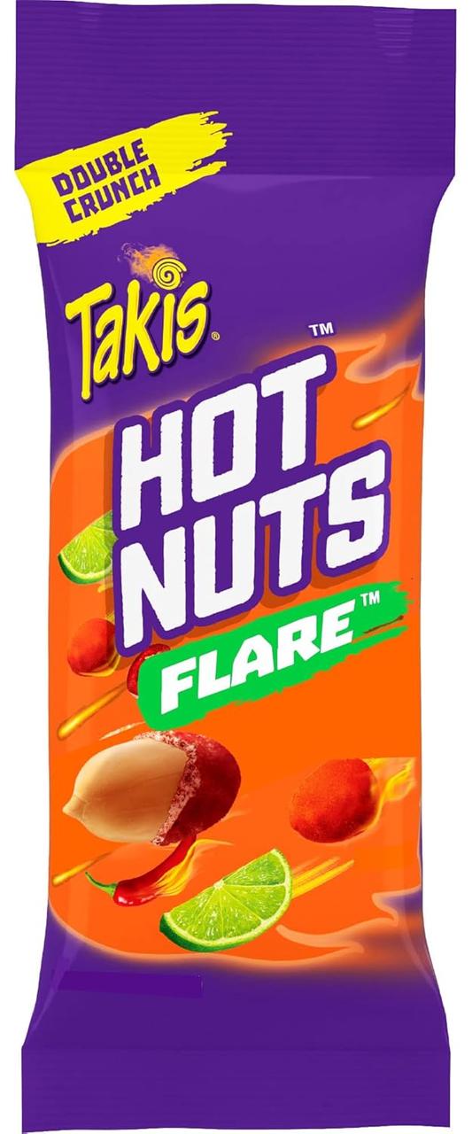 Горіхи Takis Hot Nuts Flare Double Crunch Peanuts з чилі та лаймом 91г, фото 1