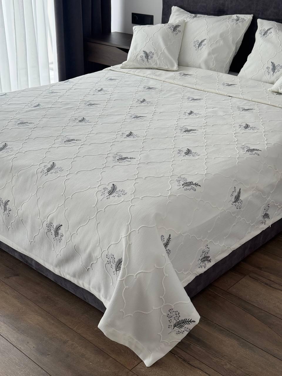 Покривало "Бароко №7", 100% cotton, молочний колір (Розміри і кольори в асортименті), фото 1