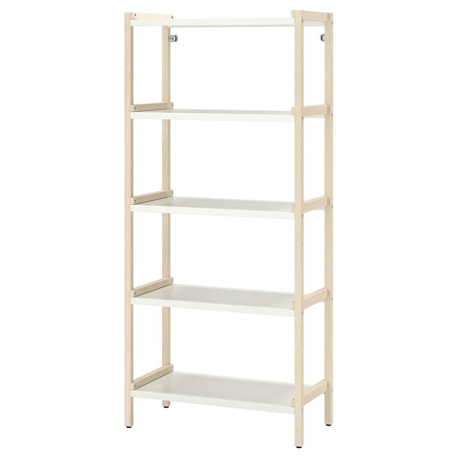 Відкрита шафа IKEA EKENABBEN 70x34x154 см Біла 804.878.13