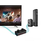 Аудіо свитч 6 входів 2 віходи Audio Switcher 6-In 2-Out 2-Way Selector Селекторний розгалужувач H5E2Box Splitter H5E2, фото 8