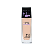 Тональна основа для обличчя Maybelline New York Fit Me! Luminous & Smooth Liquid Foundation 118 Light Beige, 30 мл