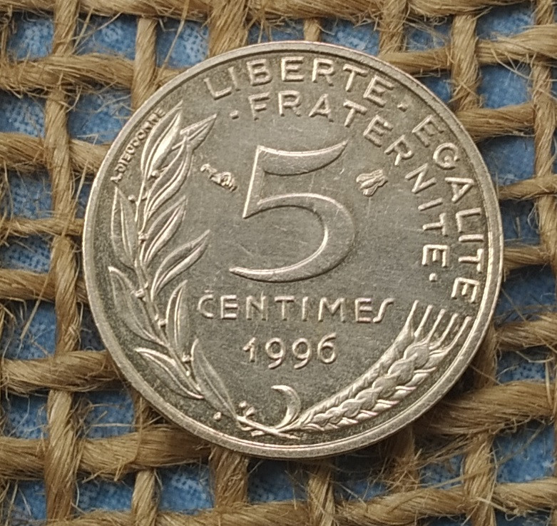 5 сантимiв 1996 року францiя
