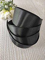 Стрічка атласна 5 см. Чорна (за 1 метр) А5-39