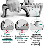 Універсальна ручна точилка для ножів і ножиць 4-в-1 Кухонна настільна механічна гострилка для професійної заточки своїми руками, фото 7