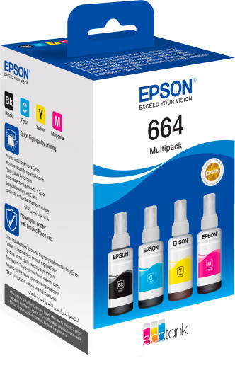 Комплект Оригінального чорнила Epson (№ 664) L100/L110/L200/L210/L355 L220 L222L300 MULTIPACK 4х70ml