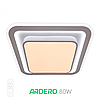 Світлодіодна люстра PEARL S 80W AL6400 ARD біла Ardero 3000-6500К 6420Lm світильник з пультом ДУ 480х480х70мм, фото 4