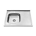 Кухонна мийка накладна Kroner KRP Polierte - 6080L (0.6 мм), фото 3