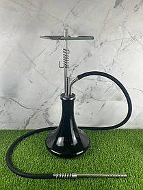 Кальян Trumpet Hookah Combi, шахта нержавіюча сталь, висота 60 см на колбі Steamulation Чорна