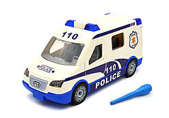 Конструктор із викруткою мікроавтобус поліція світло звук 1369