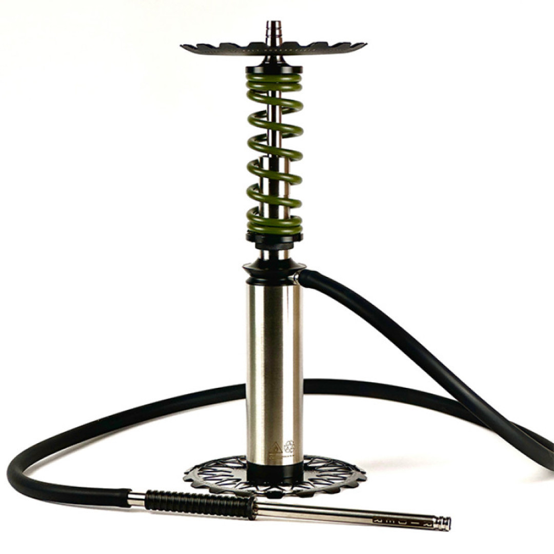 Кальян Trumpet Hookah Rider S-Still (колба нержавійка) 49 см, колір Хакі