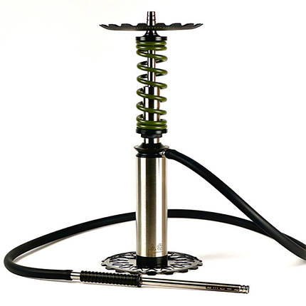Кальян Trumpet Hookah Rider S-Still (колба нержавійка) 49 см, колір Хакі, фото 1
