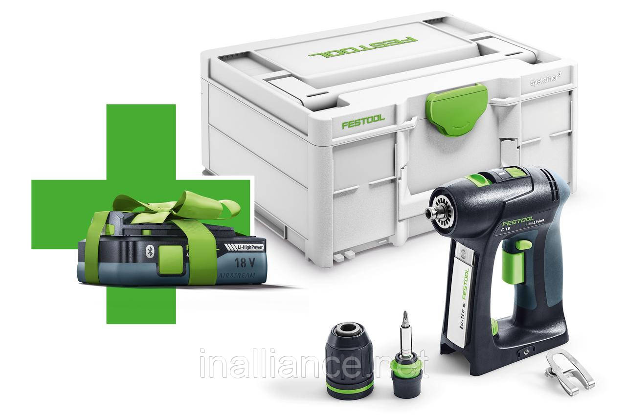 Акумуляторний дриль-шурупокрут C 18-Basic Festool 576434LE