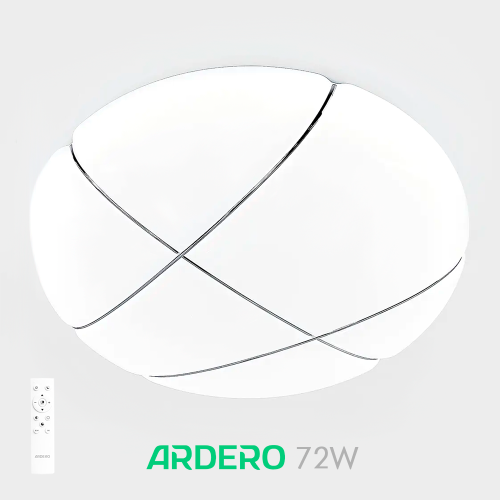 Світлодіодна накладна люстра BALLOON 72W AL5000-4 ARD біла Ardero 2700-6500К 5040Лм з пультом Ø500х100мм