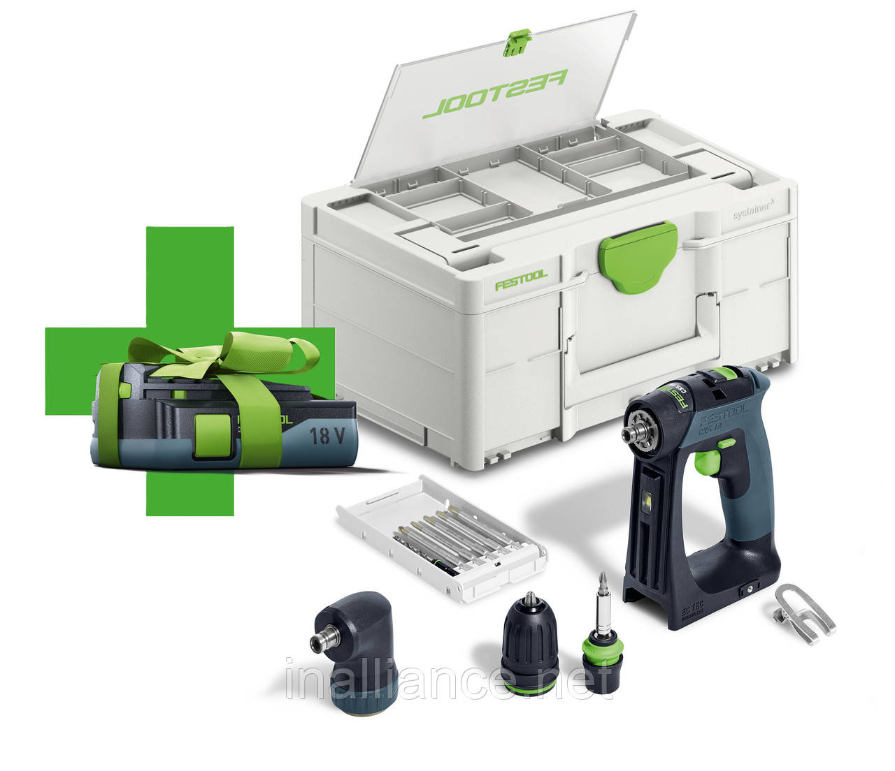 Акумуляторний дриль-шурупокрут CXS 18-Basic-Set Festool 577333LE
