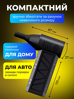 Портативна акумуляторна повітродувка-турбовентилятор Mini Jet Fan (60)