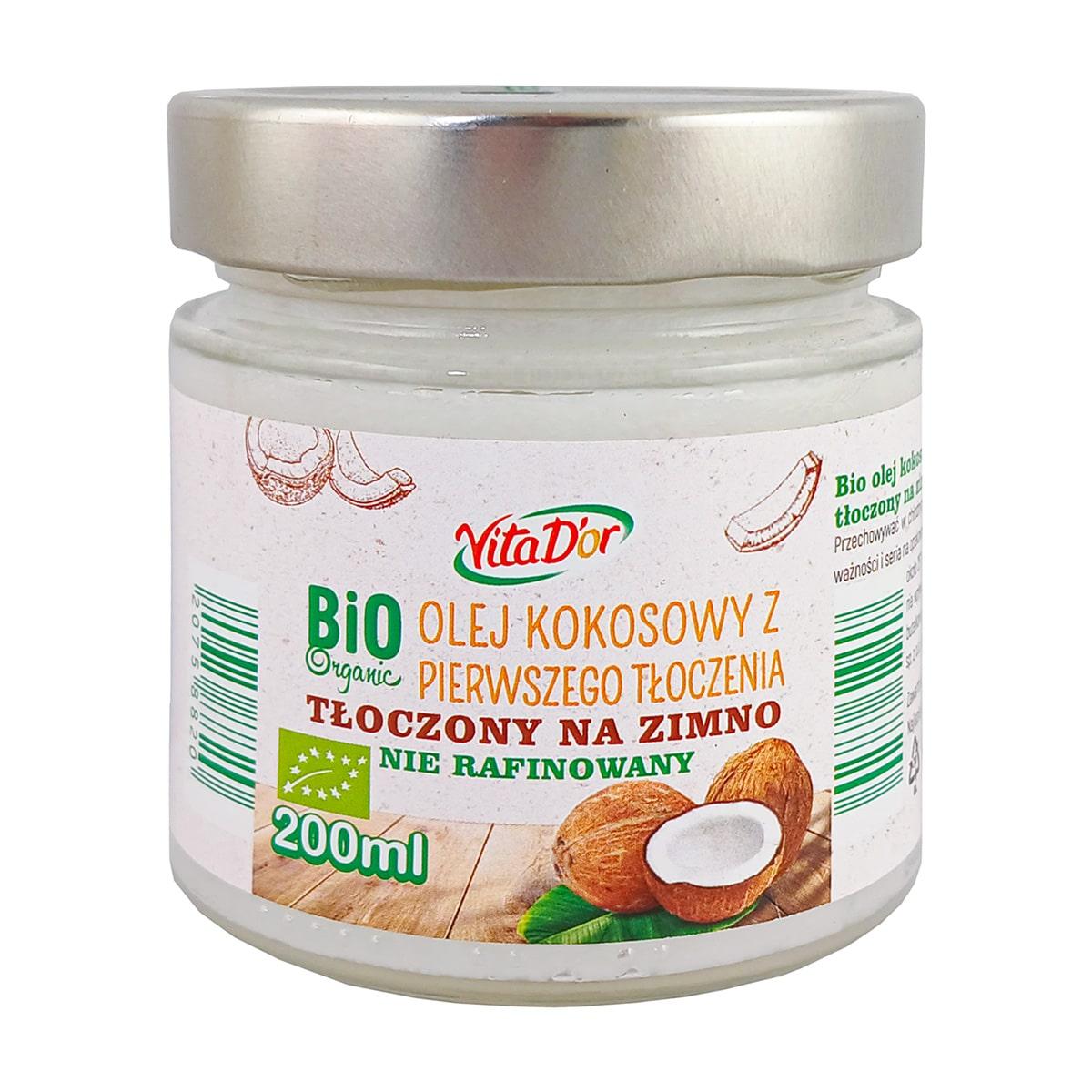 Олія кокосова нерафінована Vita D'or Bio Organic 200мл