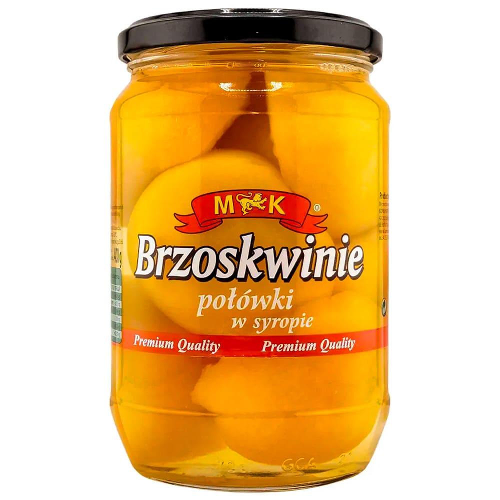 Персики консервовані половинки M&K 680г