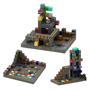 Магнітний конструктор із кубиків Minecraft Magnetic Cube «Шахта» - 3D-сцена, набір 224 деталі