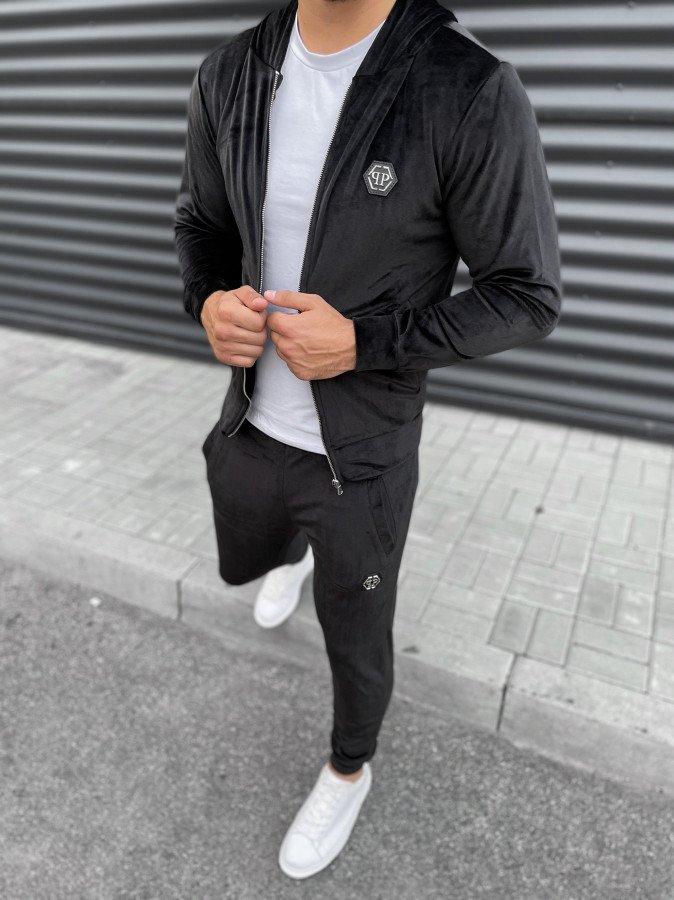 Костюм велюровий plein platinum black
