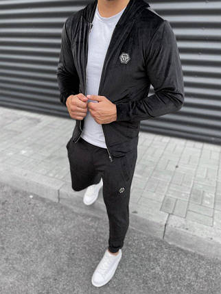 Костюм велюровий plein platinum black, фото 1