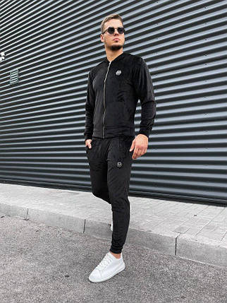Костюм велюровий plein platinum black, фото 2