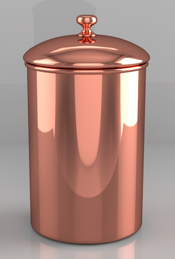 Ємність мідна для зберігання чаю, кави ZH, 800 мл, фото 1