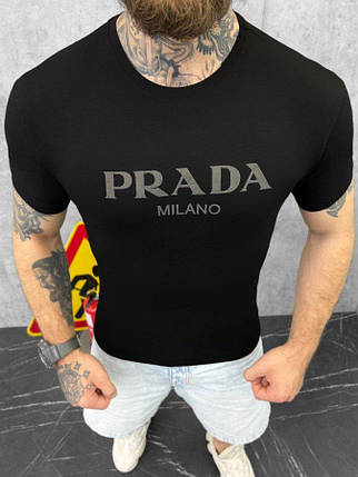 Футболка Prada black ТВ6543, фото 2