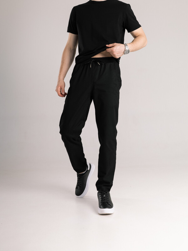 Повсякденні чоловічі штани Pobedov Step чорного кольору, фото 1