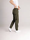 Однотонні чоловічі штани Pobedov Step кольору хакі, фото 3