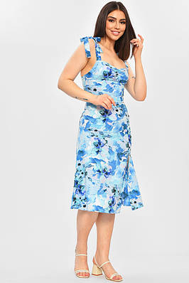 Сарафан жіночий блакитного кольору з принтом р.1 203214T Безкоштовна доставка